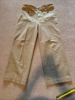 LOFT Palmer Wide-Leg Pants in Khaki